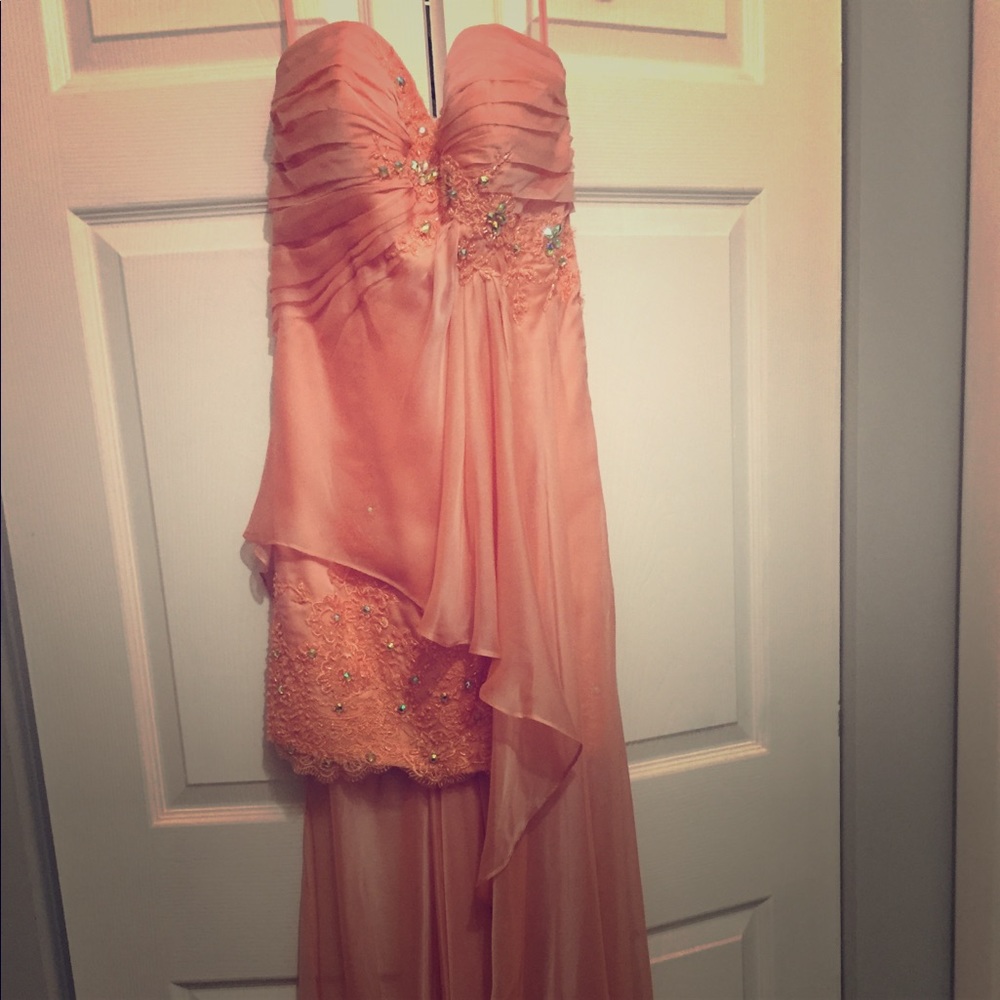 Peach elegant dress